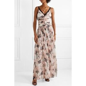 Jason Wu pink silk Tulle Floral Maxi Dress size 0